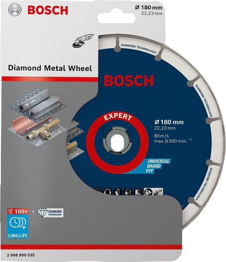 Круг алмазный 180х22,23 мм по металлу BOSCH Expert for Metal (2608900535) - Фото 2